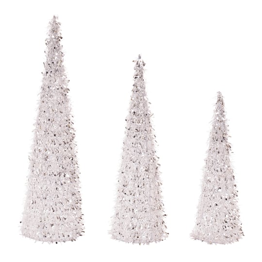 Melrose Tinsel Cone Tree Set